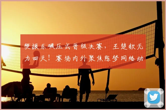 樊振东碾压式晋级决赛,王楚钦无力回天!赛场内外聚焦陈梦网络动态